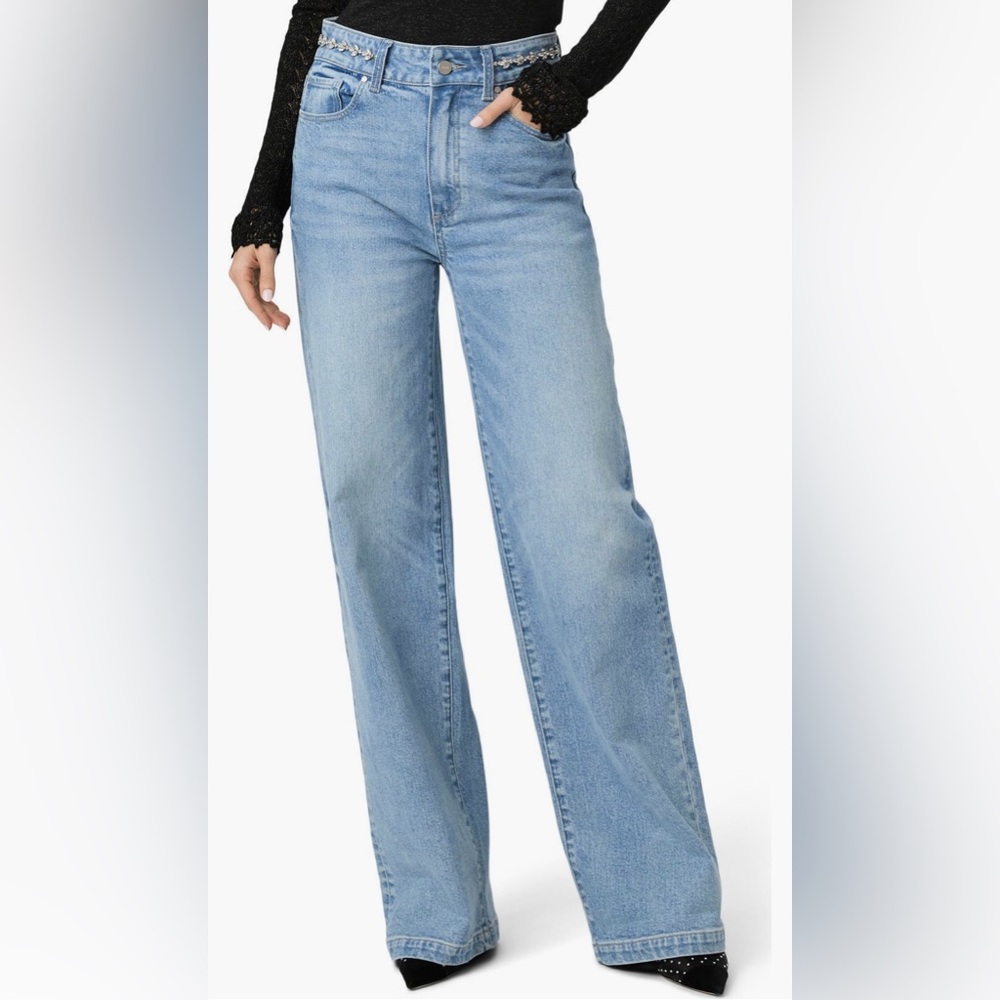 PAIGE Sasha Embellished Wide Leg 32